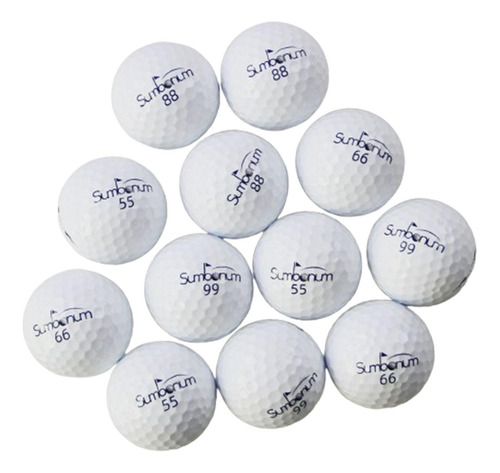 12 Pelotas De Golf Para Práctica De Competición, Pelotas