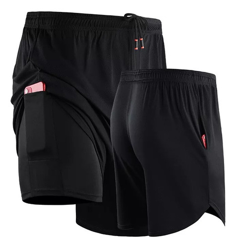 Bermudas De Fitness 2 En 1 For Hombre For Entrenamiento