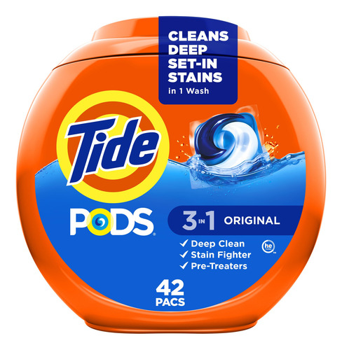 Detergente Líquido Para Lavandería Tide Pods Original 42 Uni
