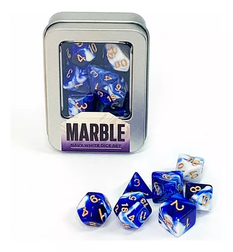 Set Dados RPG - Marble Blue - Vinted