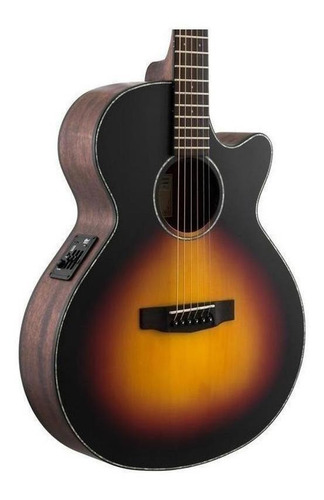 Imagen 3 de 3 de Guitarra Electroacústica Cort SFX-E para diestros sunburst ovangkol satin