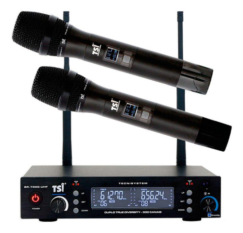 Sistema Duplo Microfones Sem Fio - Tsi
