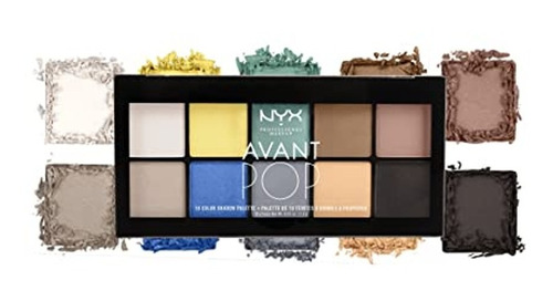 Sombras Nyx Professional Avant Pop Shadow Palette 10 Colores