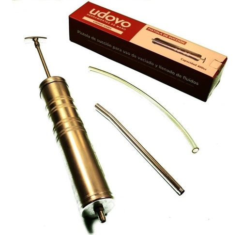 Imagen 1 de 4 de Pistola Succion Trasvase Purga Liquidos Jeringa 400cc Udovo