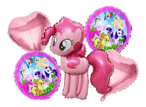 Bouquet De 5 Globos De Pinkie Pie De My Little Pony