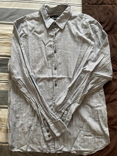 Camisa John Varvatos Azul Rayas