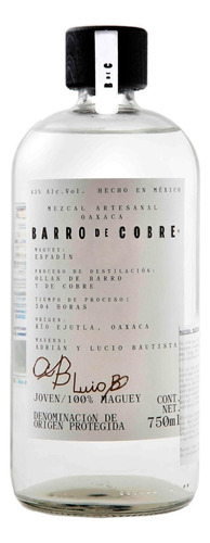 Mezcal Barro De Cobre Espadín 750 Ml