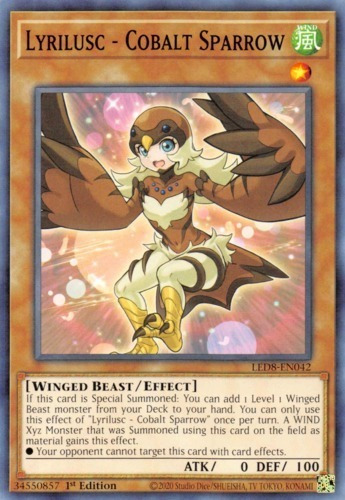 Lyrilusc - Cobalt Sparrow (led8-en042) Yu-gi-oh!