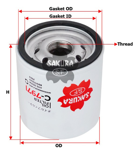 Filtro Aceite Para/ Suzuki Xl-7 3.6 Lts V6 2007 A 2009