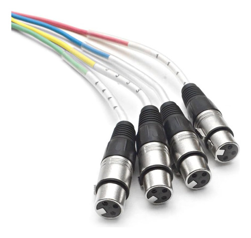 Audio Sísmico - Cable Xlr Snake De 4 Canales - 5 Pies De Lar
