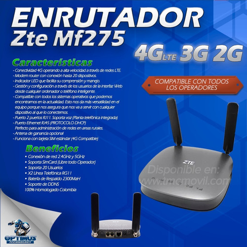 Modem De Internet 4g Homologado Colombia Avantel Claro Tigo