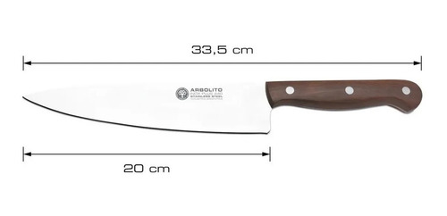Imagen 2 de 3 de Cuchillo Arbolito Inox 440 8308g Hoja 20cm Cabo De Guayacan
