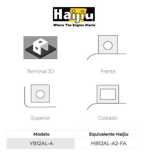 Imagen 4 de 9 de Batería Moto Haijiu Hb12al-a-fa Agm Gel Libre Mantenimiento
