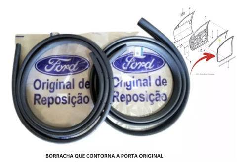 Par De Borracha Da Porta Dianteira F250 F350 4000 Original