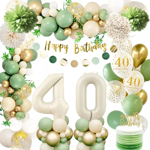 Adornos De Cumpleaños 40 Verde