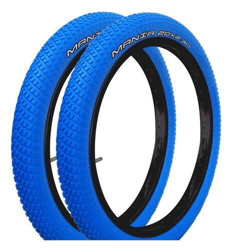 Par Llantas Bmx Bicicleta Freestyle Rodado 20 X 2.30 Color Azul