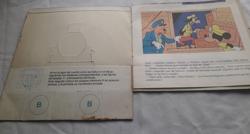 Libro Antiguo Edukit ** Mickey En El Tren * Walt Disney 1984 (Usado)