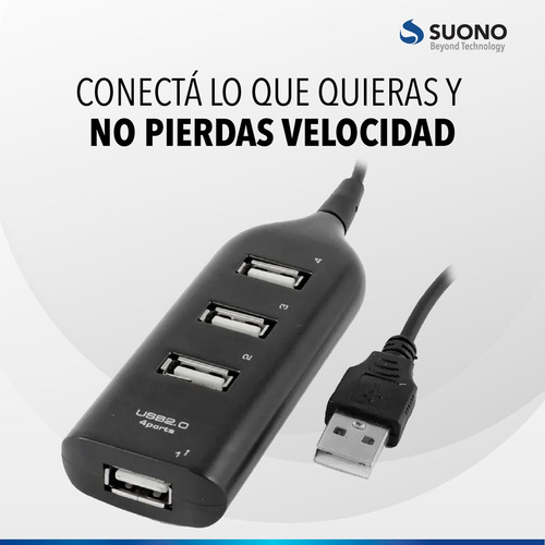 Imagen 5 de 10 de Hub Usb Multiplicador 4 Puertos Usb Pc Notebook Adaptador