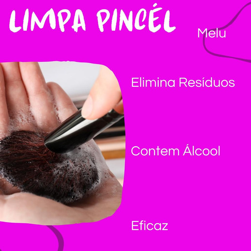 Limpador P/ Pincéis Melu By Ruby Rose Renova Completamente