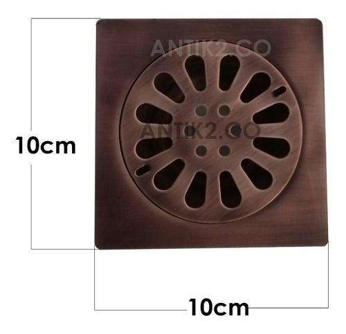 Rejilla Piso 10x10 Para Cobre Antiguo