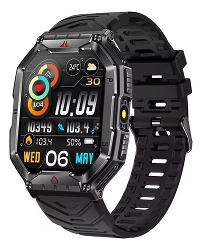 Smartwatch Kr82 Reloj Outdoor Con Linterna Barómetro 1 Atm