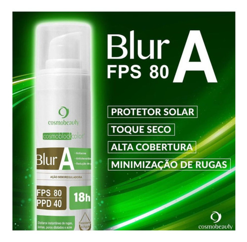 Cosmobeauty Filtro Solar Blur A Natural Fps 80 + Pincel