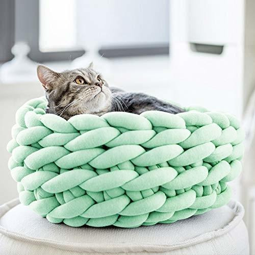 Lucky Monet Cesta De Cama De Punto De Algodón Para Mascotas,