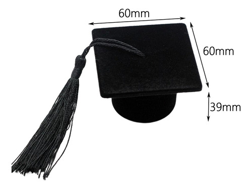 C Adorable Gorro De Graduación, Soporte Para Anillo, Caja De