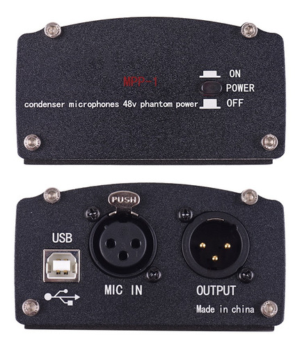 48v Phantom Power Supply Box For Condenser Microphone Studio