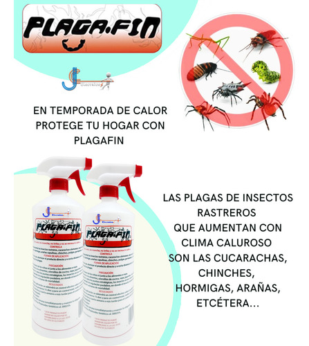 Plagafin Insecticida Original Para Todo Insecto Rastrero
