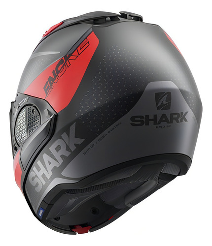 Casco Shark Abatible Evo Gt Encke Negro/ Rojo 100% Francés Tamaño del casco S (55-56 cm)