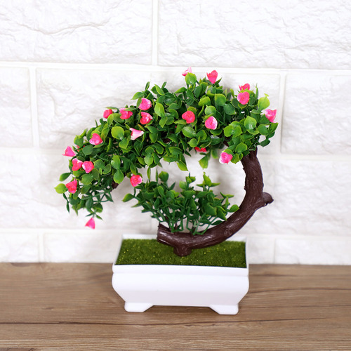 Planta Artificial Em Vaso Bonsai Fake Blossom Flower Home