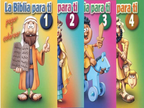 Imagen 1 de 4 de Serie Biblia Para Ti Tomo 1 Al 4 Packs X 4 Niños