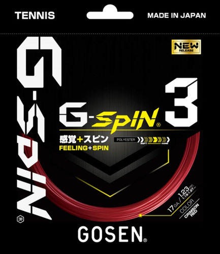 Gosen G-spin 3, 17 Rojo 722' Good Ball Bite And Spin, Cuerd.