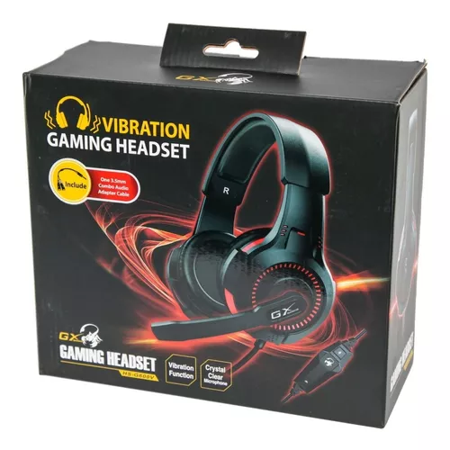 Audífonos gamer Genius GX Gaming con vibración HS-G600V negro y rojo -  Tecnología en Línea