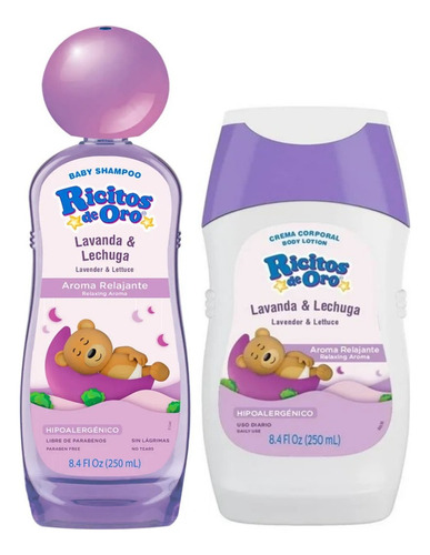 Ricitos De Oro Lavanda 250ml Shampoo + Crema Corporal