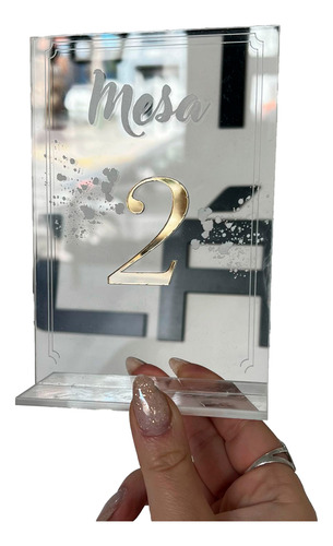Pack X10 Números Mesa Gotas Eventos 15 Años, Boda, Bautismo