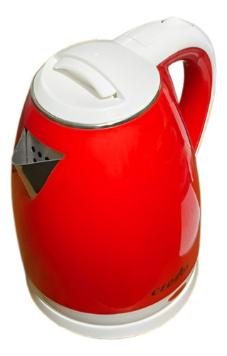 Jarra Elétrica 220v 1.8l Inox Cedros Ced-2022 Chaleira Cor Vermelho 1500w Aquecedor De Água Bule Automático Aço Inoxidável Base Rotatória Café