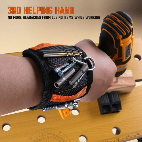 Pulsera Magnética Y Agarre Universal Para Tornillos Clavos