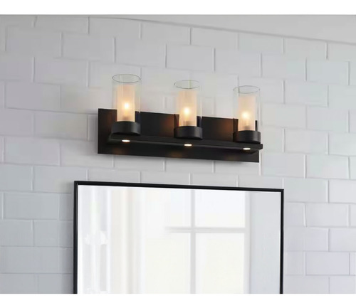 Barra De Luces Led Para Tocador De Baño 19.5'' Color Negro
