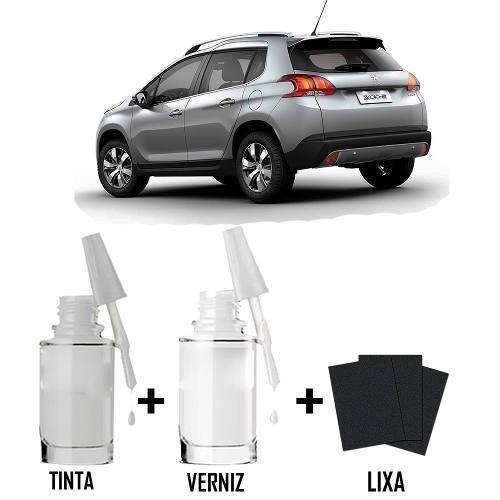 Tinta Tira Risco Automotivo Peugeot 2008 Cor Prata