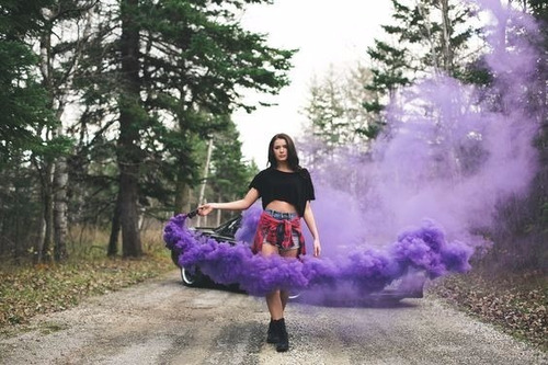 Bengala De Humo Cienfuegos Negro Fucsia 10 Colores Distintos
