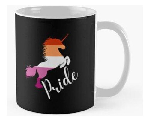 Taza Orgullo Lgbtq, Unicornio En Colores De Bandera Lesbiana