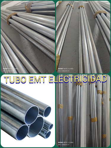 Tubo Electricidad Emt 1/2  3/4  1  2  3  Metal Galvanizado 