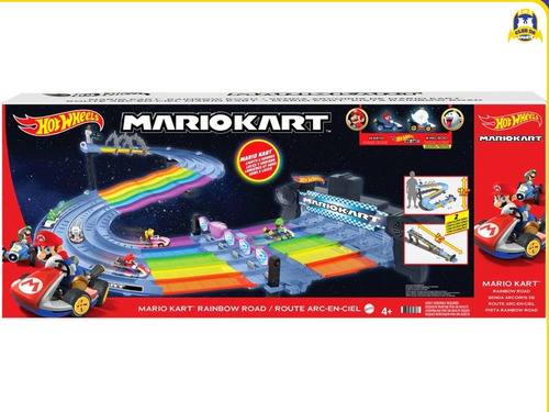 Hot Wheels | Mario Kart | Rainbow Road ( Pista King Boo )