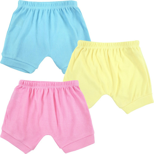 Kit 3 Short Bebê Tapa Fralda Roupas Enxoval Menino Menina