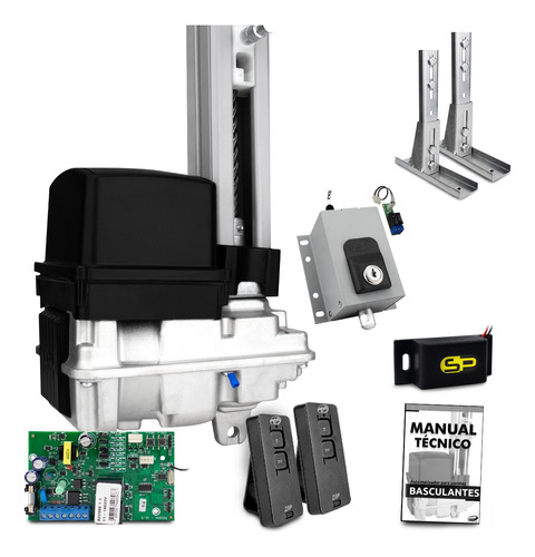 Kit Motor Ppa Basculante 1/4 Trava Sup Tx Car Portão 250kg