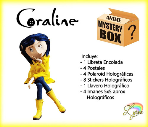 Coraline Caja Misteriosa Mystery Box Exclusiva Anime