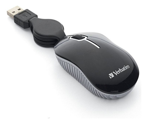 Mouse Verbatim Vb98113 Alámbrico Usb Travel Retráctil Mini N