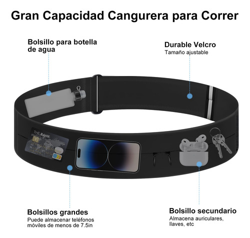 Cinturón For Correr Con Botella De Agua De 330 Ml -